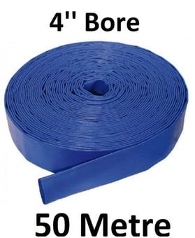 picture of Strong PVC Layflat Hose 4" Bore - 105.2mm O/D x 102mm - 50 Metre - [HP-LFL4/50]