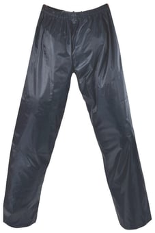picture of Polyester Waterproof 170T Rain Trousers - Navy Blue - 1” Wide Elasticated Waist-band - BI-97