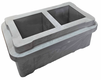 picture of Lapwing PVC Plastic Cube Dual Cube Mould - 100mm - [BRW-97PVCD] - (LP)