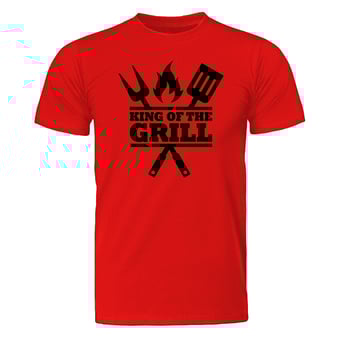 picture of King of the Grill T-Shirt Red - PRS-MT000228