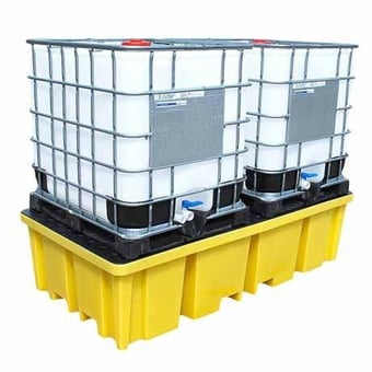 Picture of Ecospill 4 Way Entry Double IBC Spill Pallet - [EC-P3201422] - (MP)
