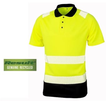 picture of Result Recycled Safety Fluorescent Yellow Polo Shirt - BT-R501X-FY