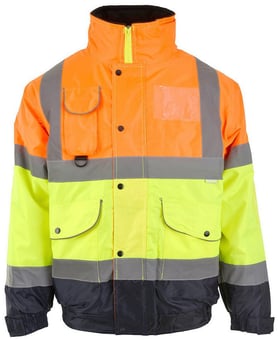 picture of Superior Three Colour - Yellow Orange and Navy - Recovery Bomber Jacket - BI-123