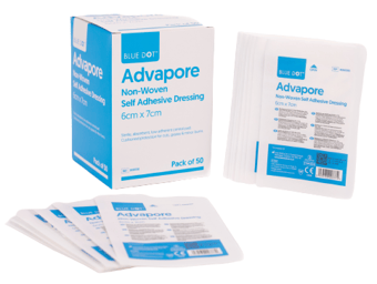 picture of Advapore Fabric Non-Woven Adhesive Wound Dressing 6cm x 7cm - Box of 50 - [CM-800030]