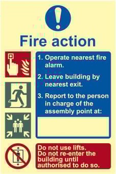 Picture of Spectrum Fire Action Procedure - Photolum. 200 x 300mm - [SCXO-CI-12436]