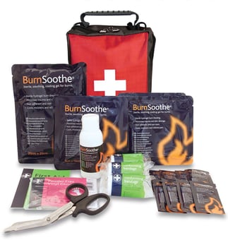 picture of Burns First Aid Kit - In Red Stockholm Bag - [RL-142] - (LP)