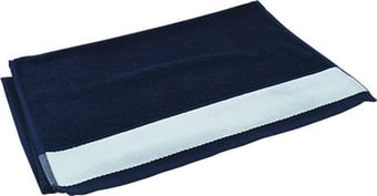 picture of Branded With Your Logo - Towel Navy Blue 50x100cm - Printable Border 8cm - [MT-TOWEL/HAND/NAVY]