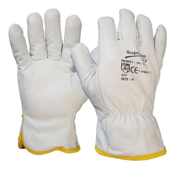 picture of Supreme Premium White Leather Gloves - Pair - HT-DG-WCG-L