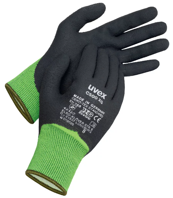 Uvex C500 XG Cut Protection Gloves - Lime/Anthracite - Pair - TU-60600