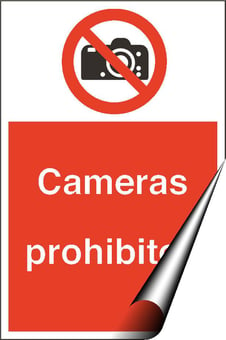 Picture of Cameras Prohibited Sign - 400 x 600Hmm - Self Adhesive Vinyl - [AS-PR159-SAV]