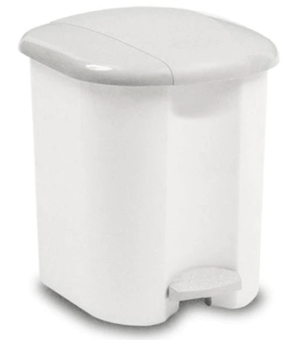 picture of Rubbermaid Pedal Bin - 15 L With Plastic Liner - White - [SY-R000889] - (HP)