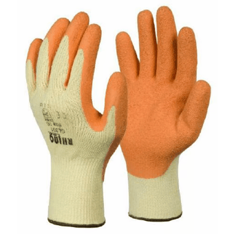 picture of Rhino Tec Orange Latex Palm Coated Gloves - FU-GL001