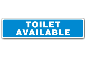 picture of Toilet Available Sign - 600 x 146mm - [PSO-MTA7578]