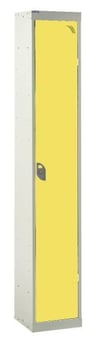 picture of QMP Standard Locker - 1 Compartment - Yellow Doors - 1800H x 300W x 450D mm - [QM-LS1830451YXX]
