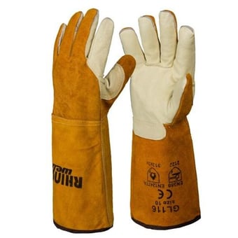 picture of Rhino Tec Fully Lined Hide Palm Welders Gauntlet - [FU-GL116] - (NICE)