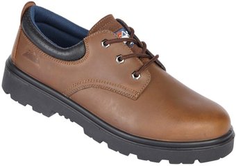 picture of Himalayan - Brown Leather 3 Eyelet Safety S3 Shoe - Dual Density Sole & Midsole - [BR-1411]