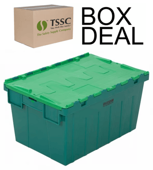 picture of BiGDUG Tote Boxes - 315h x 400w x 600d mm - 56L - Two Tone Green - Box Deal of 10 - [IH-BDU-TSPALC50G] - (LP)