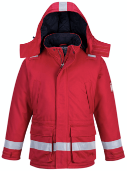 picture of Portwest - FR59 - FR Anti-Static Winter Jacket - Red - PW-FR59RER