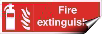 picture of Fire Extinguisher Sign LARGE - 450 X 150Hmm - Self Adhesive Vinyl - [AS-FI1-SAV]