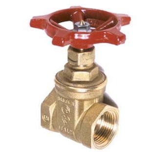 Picture of Gate Valve - 25mm - Brass Body with Red Handle - [HS-BGV25]
