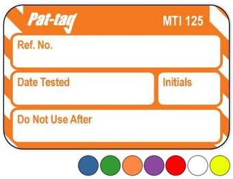 picture of Scafftag Microtag Portable Appliance Testing PAT Insert - Choice of Colours - SC-MTI-125