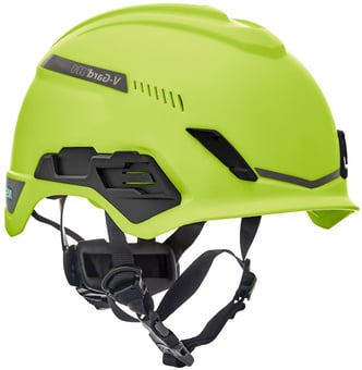 Picture of MSA V-Gard H1 Trivent - Hi Vis Yellow Helmet With Fas-Trac III - Vented  - [MS-10194788]