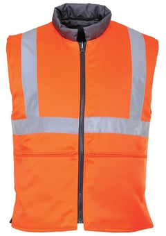 picture of Portwest - Orange Hi-Vis Reversible Bodywarmer RIS - PW-RT44ORR