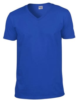 picture of Gildan Softstyle Adult V-Neck T-Shirt - Royal - BT-64V00-ROY