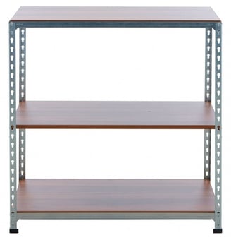 picture of BiGDUG Zinc & Walnut Display Shelving - 3 Level Bay - 915h x 915w x 455d mm - [BDU-WZ9943]
