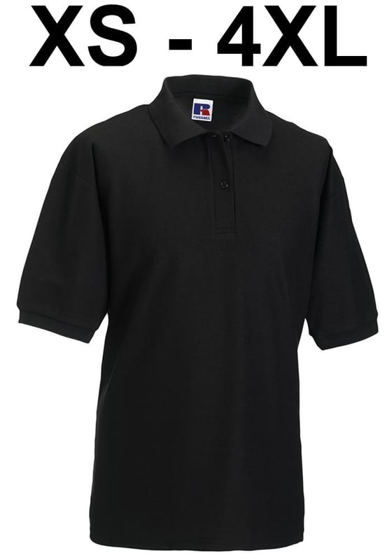 picture of Russell Men's Classic Polycotton Polo Shirt - BT-539M4XL - BLACK