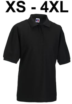 Picture of Russell Men's Classic Polycotton Polo Shirt - BT-539M4XL - BLACK