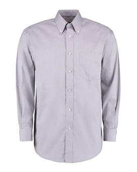 Kustom Kit Men's Long Sleeve Corporate Oxford Shirt - Silver Grey - BT ...