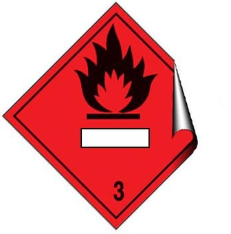 picture of UN Placards - Flammable Liquid 3 Sign - 250 X 250Hmm - Self Adhesive Vinyl - [AS-DA53-SAV]