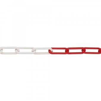 Picture of M-POLY Visible 8 - Red/White - Polyethylene Barrier Chain - 8mm Gauge - 25m Length - [MV-212.19.390.25]