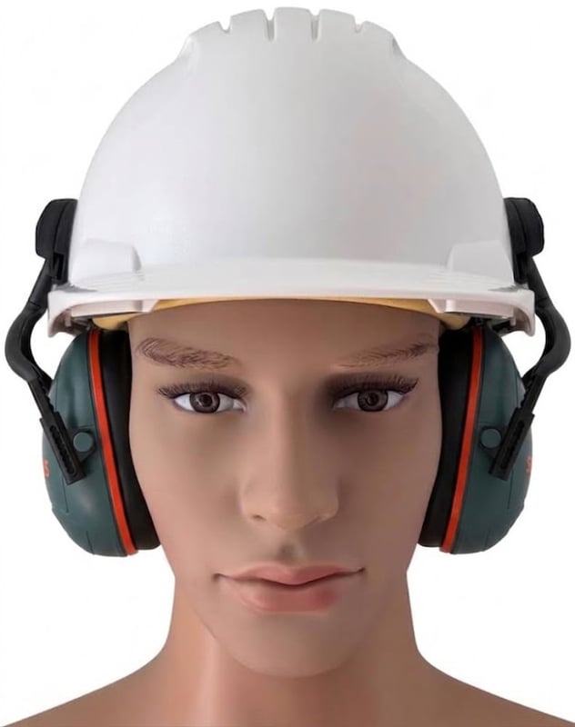 Jsp Evo3 White vented Hard Hat With Sonis Compact Helmet Mounted Ear Defenders - [IH-EVO3WSONISC]