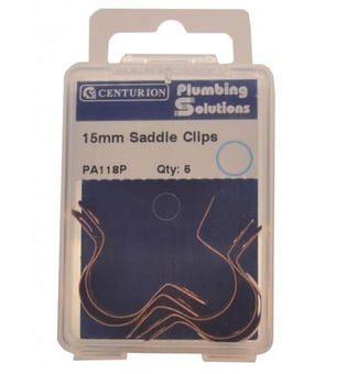 Picture of 15mm Copper Pipe Clips - 5 Packs of 5 (25pcs) - CTRN-CI-PA118P