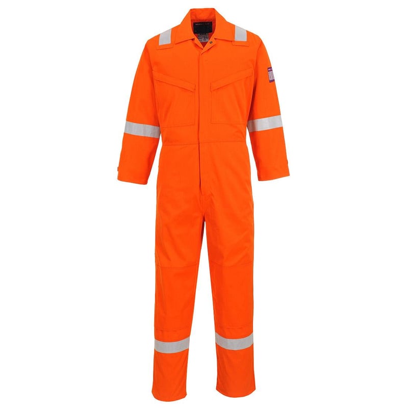 picture of Portwest - Orange Modaflame Coverall - Conforms to EN ISO 11611 Class 1, EN ISO 11612, EN 13034 Type 6, EN 1149-5 and ASTM F1959/F1959M-12 - PW-MX28ORR