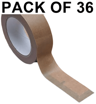 picture of Slingsby Eco Friendly Hot Melt Kraft Tape - Pack of 36 Rolls - [SLB-426321] - (LP)