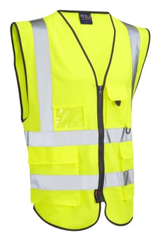 picture of Hi-Vis Yellow Superior Waistcoat - Generous Size - LE-W11-Y