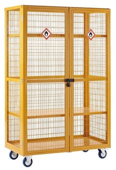 Picture of QMP Hazardous Boxwell Trolley With Doors - Plywood - 1355H x 1200W x 600D mm - [QM-XD131260HZPY] - (LP)