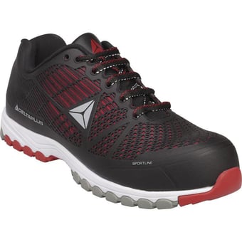 picture of Delta Plus S1P - SRC - Delta Sport - Mesh/Polyurethane Shoes - Black/Red - LH-DSPORSPNR