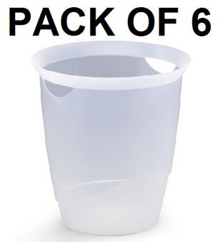 picture of Durable - Waste Basket Trend 16 L - 315 Dia x 330 mmH - Transparent - Pack of 6 - [DL-1701710400]