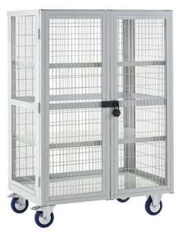 Picture of QMP Boxwell Trolley With Doors - Light Grey - Steel - 1655H x 900W x 600D - [QM-XD169060MLXX] - (LP)