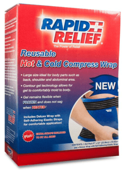 picture of Rapid Relief Deluxe Reusable Hot & Cold Compress Wrap 9" x 13" - [BE-RA11290]