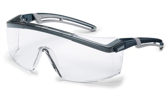 Picture of Uvex - Astrospec 2.0 Clear Lens Spectacles - Black/Grey Frame - [TU-9164-187]