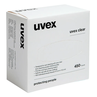 picture of Uvex - Clear Lens Cleaning Tissues - Pack of 450 Tissues - [TU-9971002] - (LP)