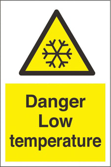 Picture of Danger Low Temperature Sign LARGE - 400 x 600Hmm - Rigid Plastic - [AS-EC32-RP]