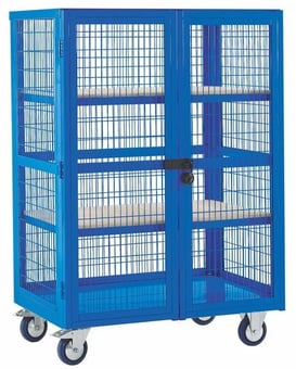 Picture of QMP Boxwell Trolley With Doors - Dark Blue - Plywood - 1355H x 900W x 600D - [QM-XD139060PBXX] - (LP)