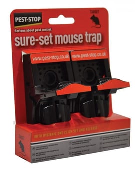 picture of Pest-Stop Sure-Set Plastic Mouse Trap - Pair - [CI-93578]