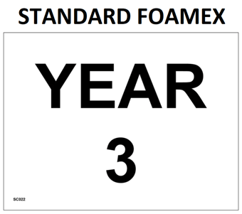 picture of SC022 Year 3 Wall Door Plaque Area Sign 3mm Standard Foamex - PWD-SC022-FOAM - (LP)